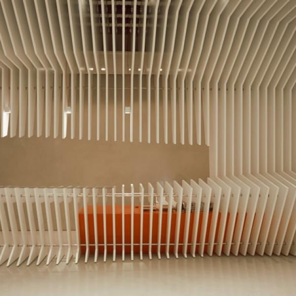 Lobby design for a shipping company
