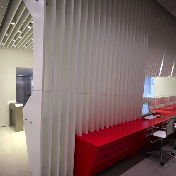 Lobby design for a shipping company