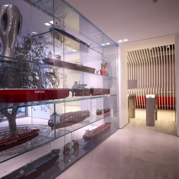 Lobby design for a shipping company
