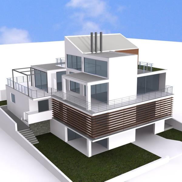 Two storey addition in a house in Palaio Psichiko